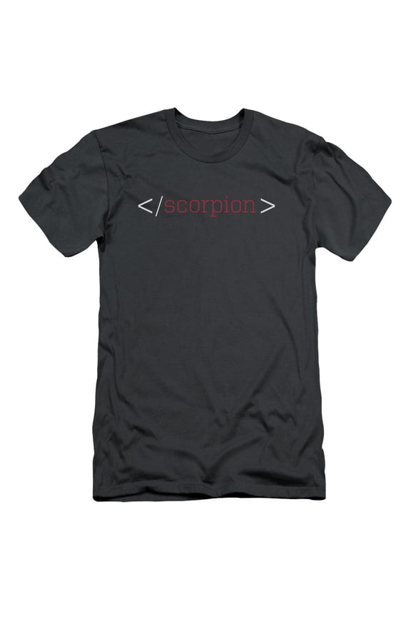 Scorpion Logo Adult 30/1 T-Shirt Charcoal