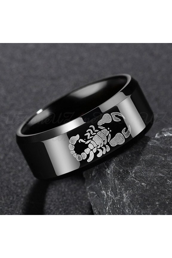 Scorpion Marking Titanium Steel Ring Men's Ring