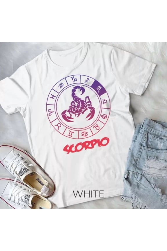 Scorpion Men Zodiac Sign Scorpio Unisex T-Shirt, Vintage Birthday Gift