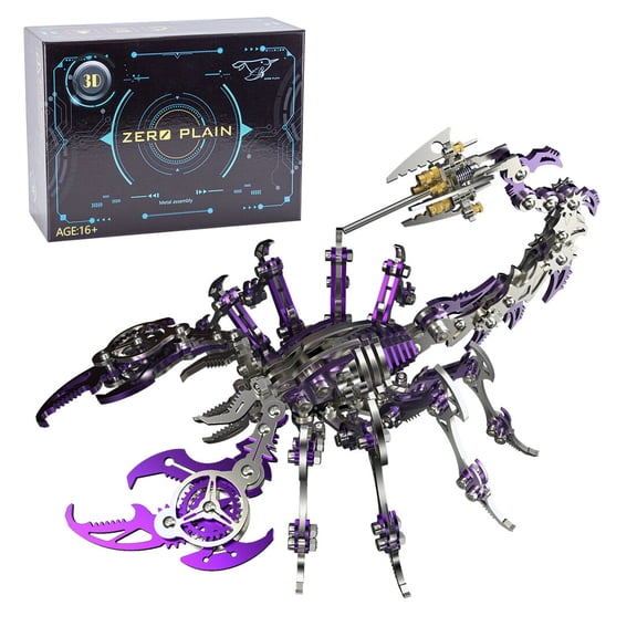 Scorpion Metal Model 3D Metal Puzzle for Adults, Mechanical Insect Model Kit, 220PCS DIY Building Set, Cool Desk Decor, Unique Holiday Gift for Men