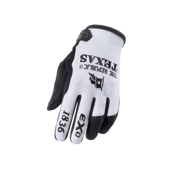 Moto Flex Gloves Lone Star White/Black Lg