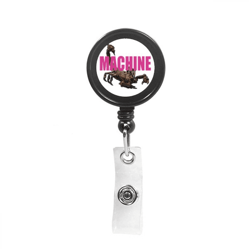 Scorpion Natural Insect Machine Retractable Keychain Badge Holder ID Badge