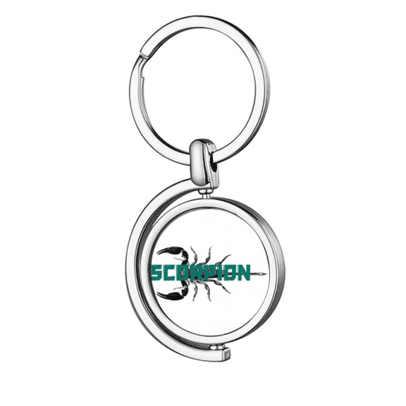 Scorpion Natural Insect Symmetry Rotating Keychain Metal Keyring Holder