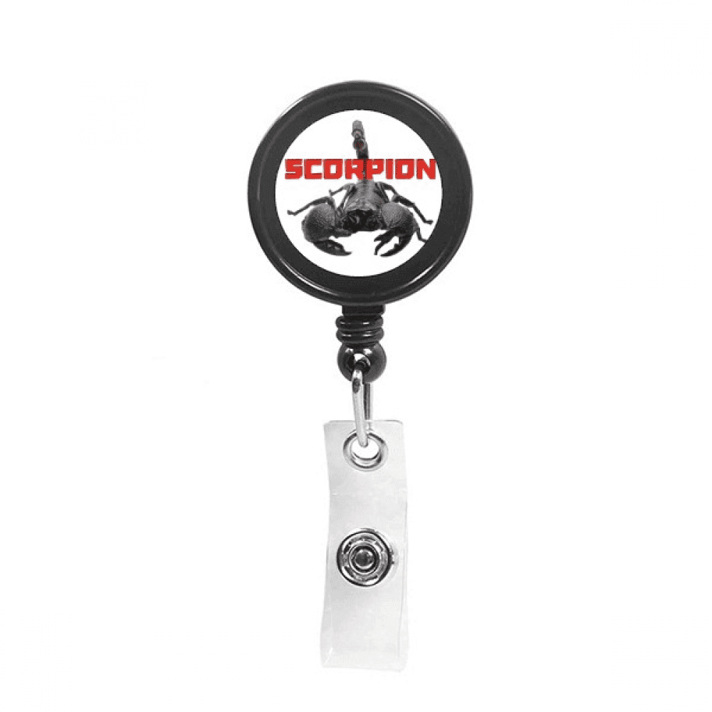 Scorpion Natural Insects Robust Retractable Keychain Badge Holder ID Badge