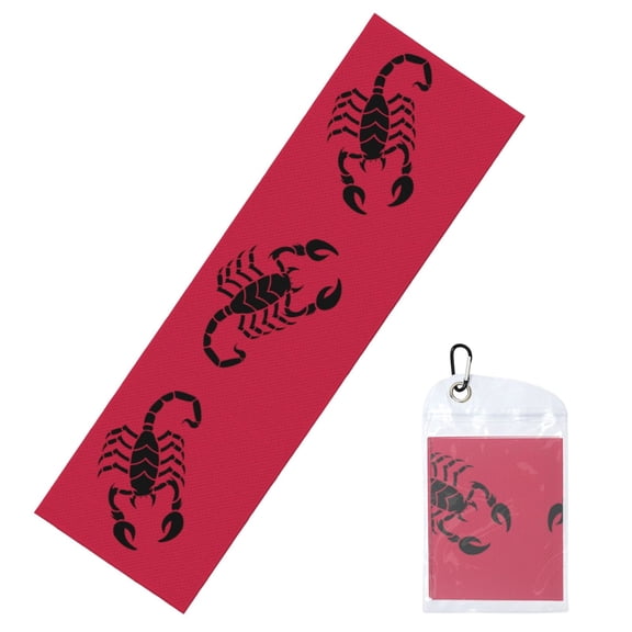 Scorpion Pattern Cooling Towel Soft Breathable Ice Towel For Gym Yoga Workout Sport Camping Cruise (39.4"X11.8")