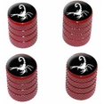 thumbnail image 1 of Scorpion White on Black Tire Rim Wheel Aluminum Valve Stem Caps, Multiple Colors, 1 of 1