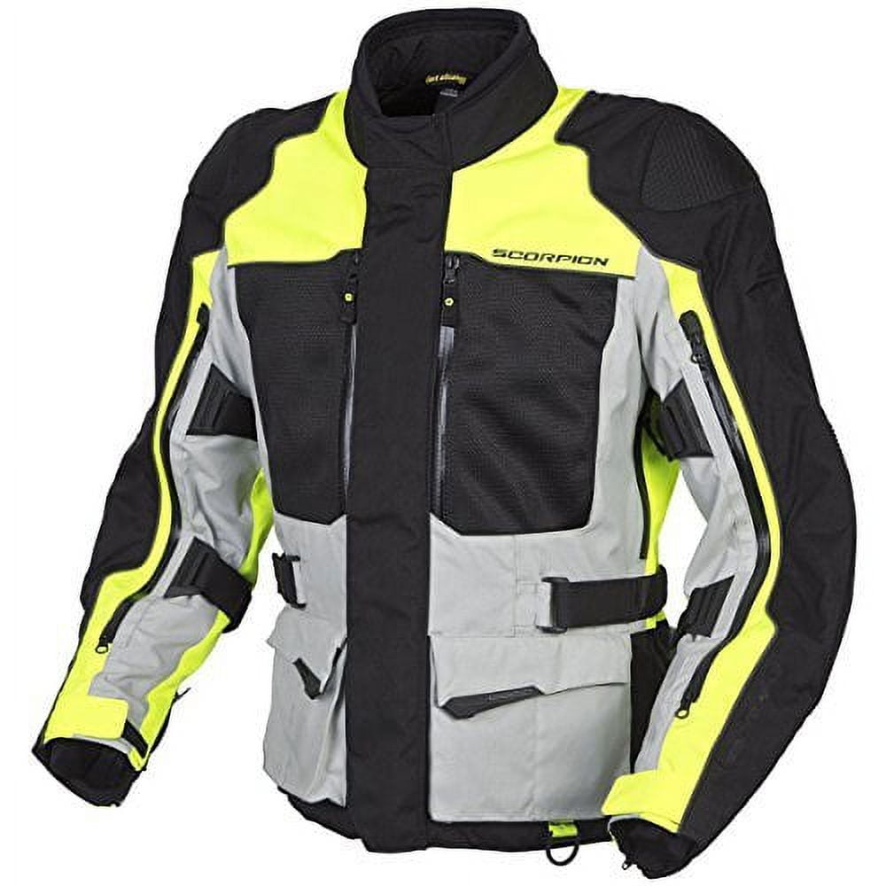Scorpion Yosemite Mens Textile Motorcycle Jacket Hi-Viz Yellow/Black/Gray LG