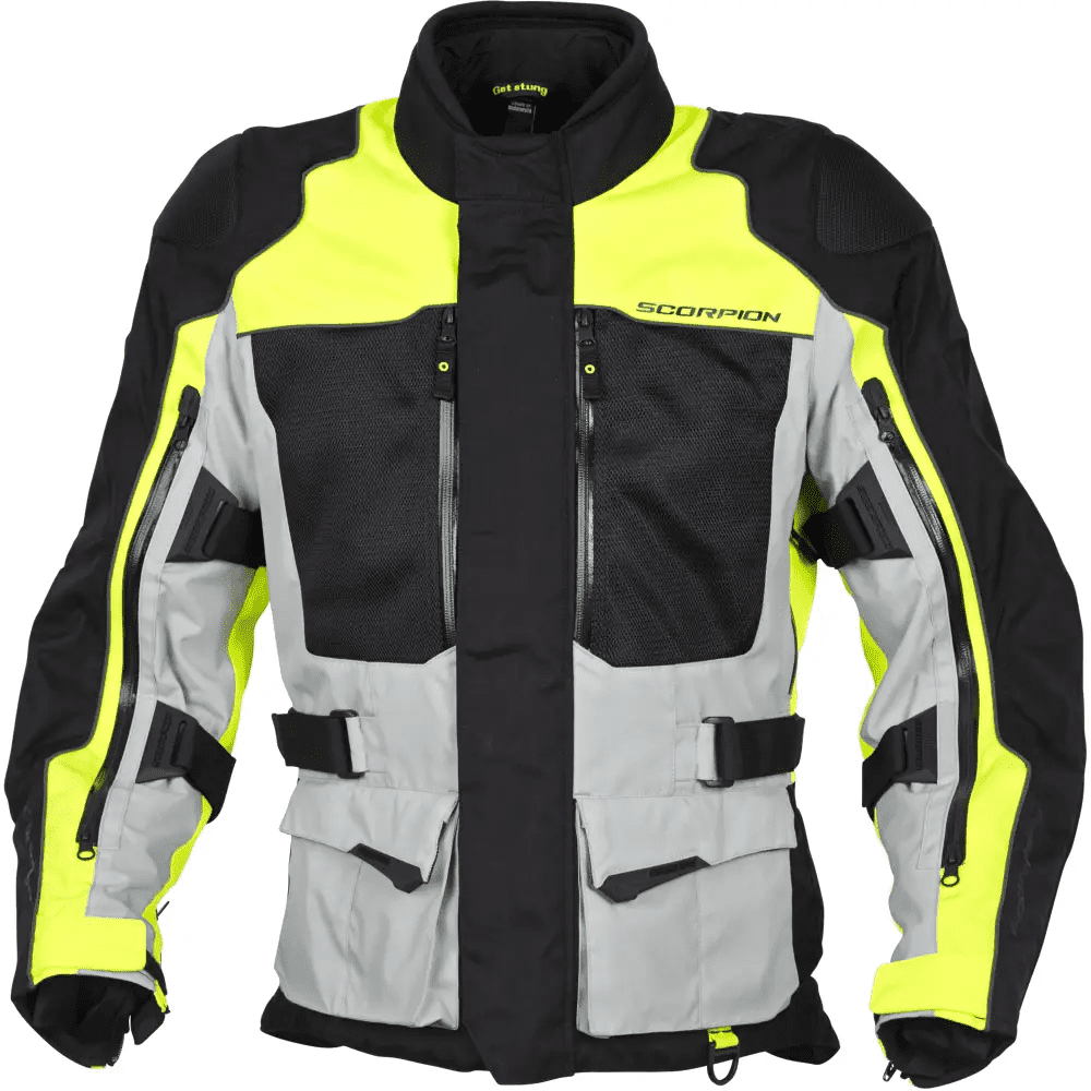 Scorpion Yosemite Mens Textile Motorcycle Jacket Hi-Viz Yellow/Black/Gray XXL
