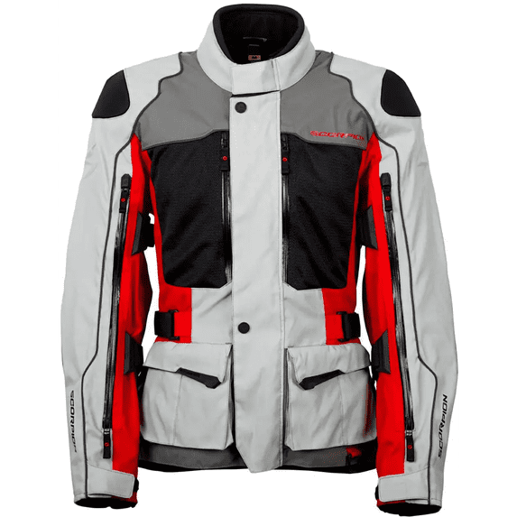 Scorpion EXO Yosemite Textile Motorcycle Jacket - Grey/Blk/Red, All Sizes