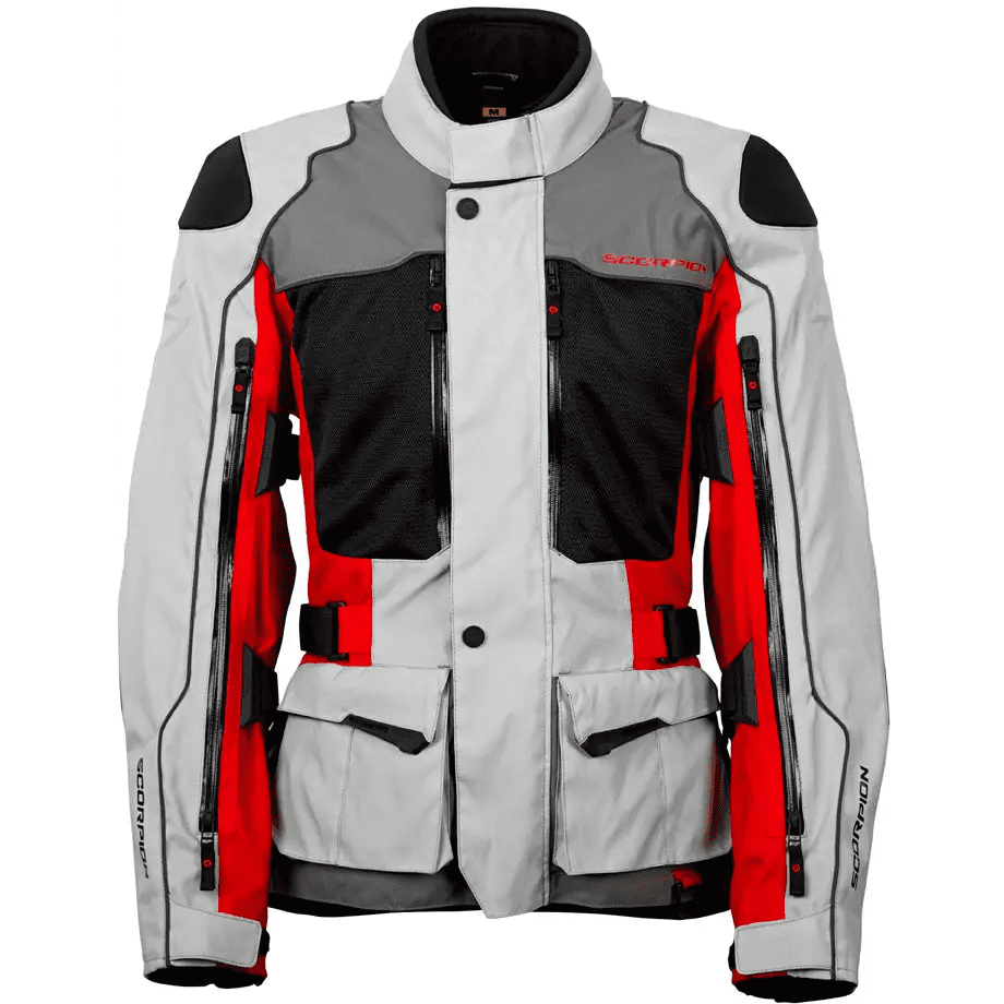 Scorpion Yosemite Mens Textile Motorcycle Jacket Cream/Red/Black XL