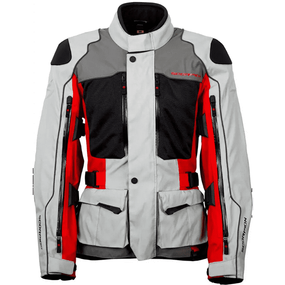 Scorpion Yosemite Mens Textile Motorcycle Jacket Cream/Red/Black XL