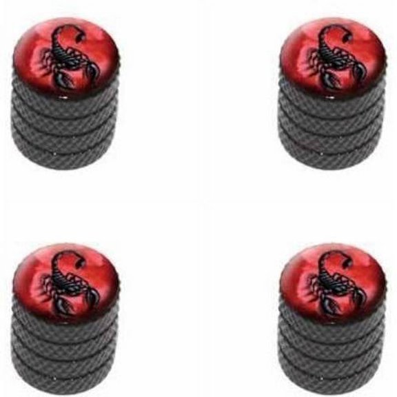 Scorpion on Red Bug Insect Venom Poisonous Tire Rim Wheel Aluminum Valve Stem Caps, Multiple Colors