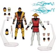 Scorpion vs Raiden (Mortal Kombat Klassic) Deluxe 2-Pack 7" Figures - McFarlane Toys