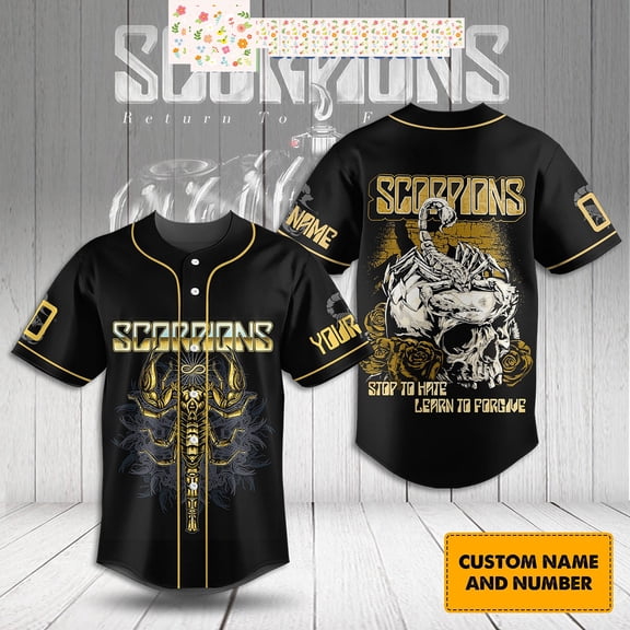 Scorpions Learn To Forgive Personalized Baseball Jersey
