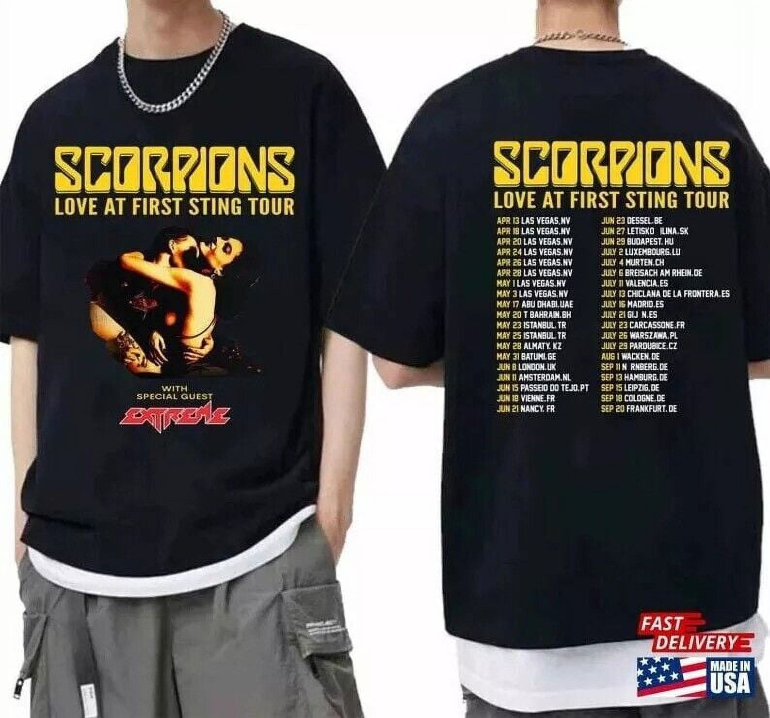 Scorpions Love At First Sting Tour 2024 Uniex Shirt, Scorpions 2024 TShirt
