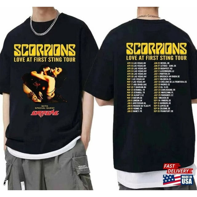 Scorpions Love At First Sting Tour 2024 Uniex Shirt, Scorpions 2024 T ...