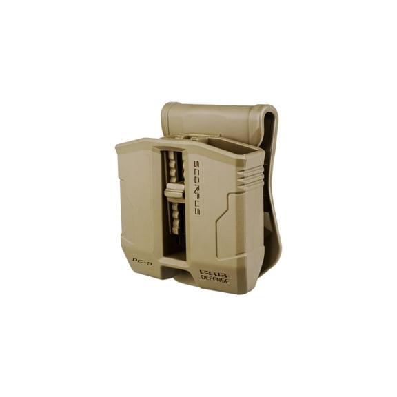 Scorpus Double Magazine Pouch, .45/10mm Single-Stack 1911 Steel Magazines, Flat Dark Earth