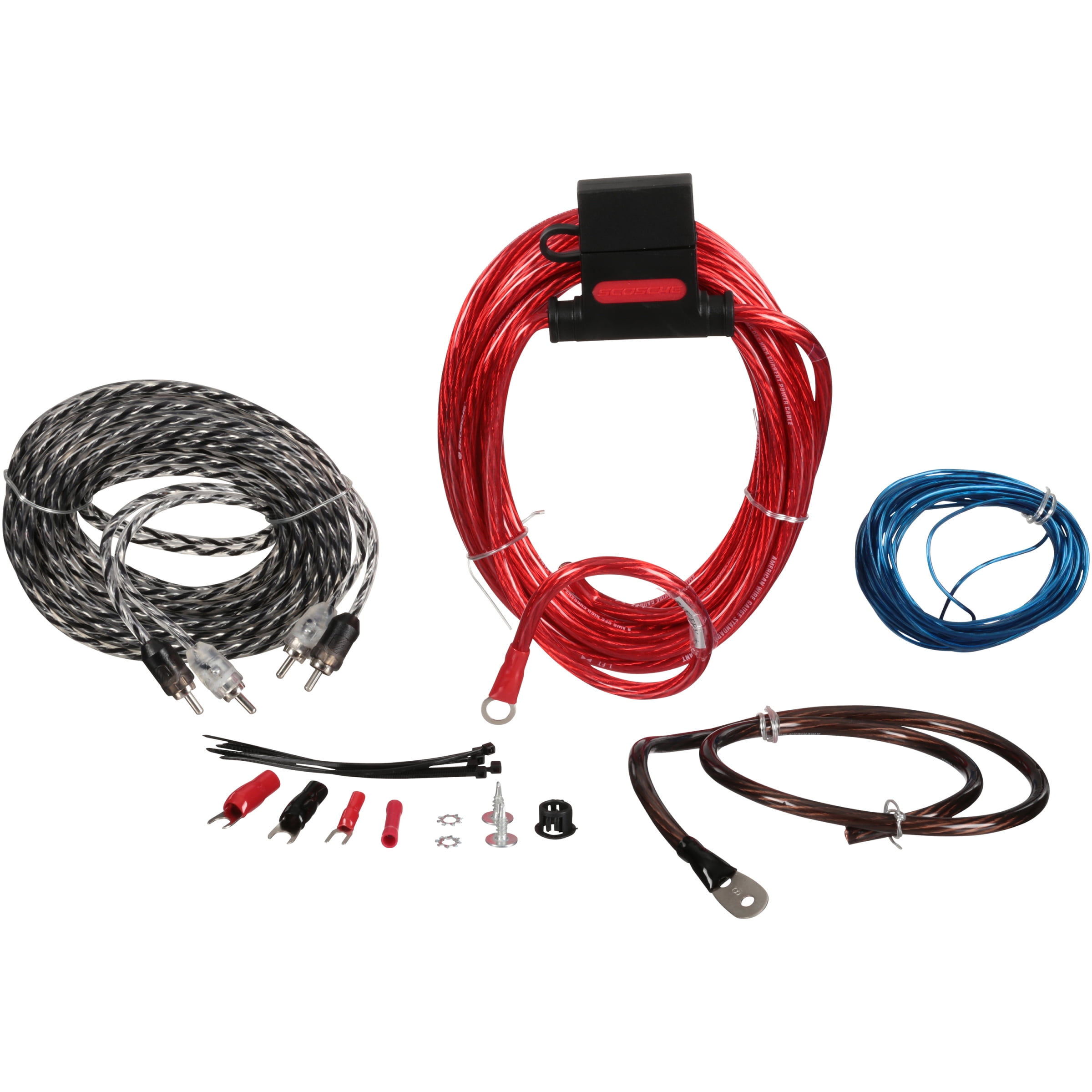 Scosche 16 ft. twisted pair audio cable, In line fuse holder Car Electronics Installation Kits