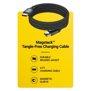 Scosche MagStack 3ft Magnetic USB-C to USB-C Tangle-Free Fast Charge Braided Cable SCCBM3-HTSK