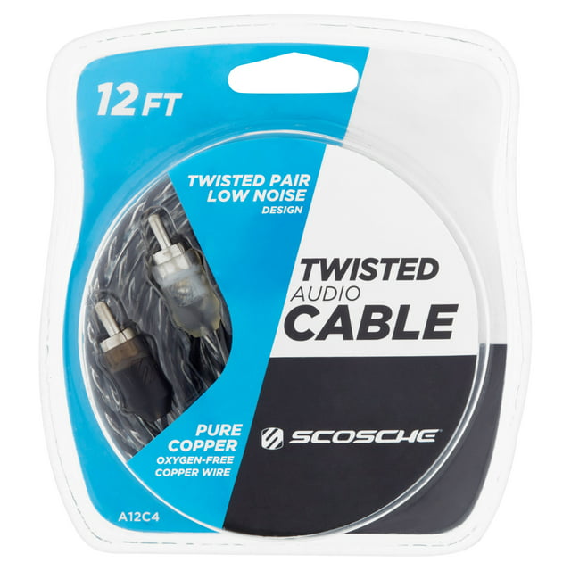 Scosche A12C4 - Twisted RCA Audio Cable (12 ft.)