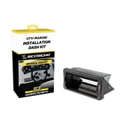 Scosche ACM5B Universal Single DIN Boat Dash Radio Cover w/ Spring Loaded Flip-Up Retractable Door