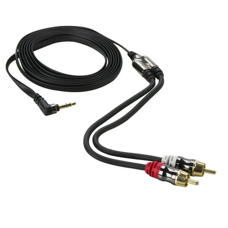 Scosche - AUX Connect Premium AUX to RCA Audio Cable - Black