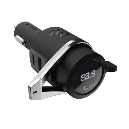 Scosche BTFMPD3SR Bluetooth Hands-Free Car Kit w/ Digital FM Transmitter 20W USB-C & 12W USB-A Ports