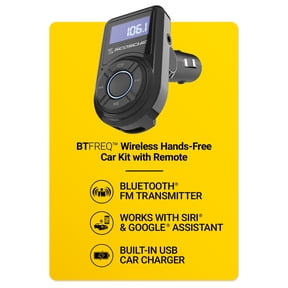 Scosche BTFREQ Bluetooth Hands-Free Car Kit with FM Transmitter and 10W USB Car Charger BTFM3-1