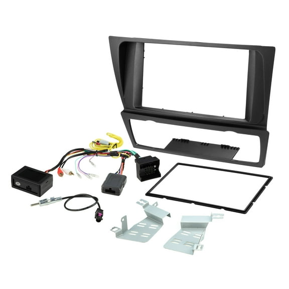 Scosche BW2372SRMB Double DIN Dash Kit Comp w/ 07-12 BMW 3-Series w/ Auto A/C & Fiber Optic Amp