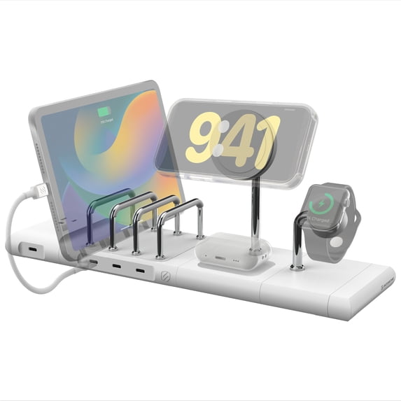 Scosche BaseLynx 2.0 Pro Modular Charging Station w/ Phone Stand/Pad/Multi Device Charger & AC Plug