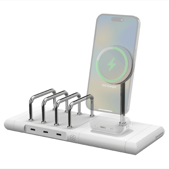 Scosche BaseLynx2.0 Modular Charging Station w/ Phone Stand, EarBuds Pad & Fast Multi Device Charger