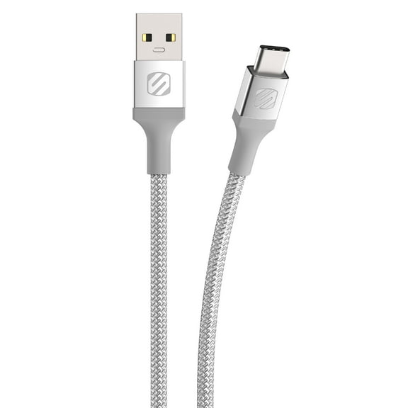 Scosche CAB10SR-SP Strikeline Premium 15W USB to Type-C Charge & Sync Cable 10-ft. Silver