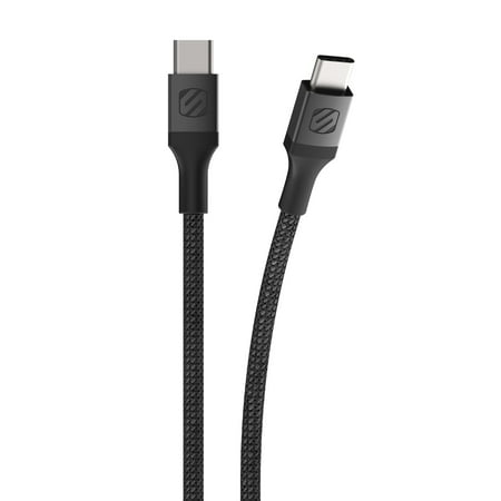Scosche Strikeline 4 ft Premium USB-C to USB-C Sync Braided Charging Cable Space Gray CCB4-SP