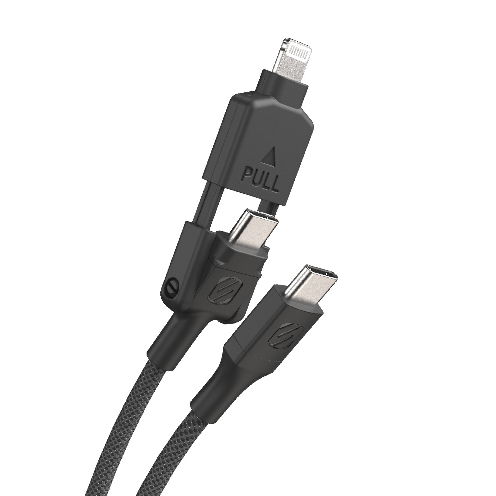 Scosche CCi4B4PSG 2-in-1 4FT Braided USB-C to USB-C & USB-C to ...
