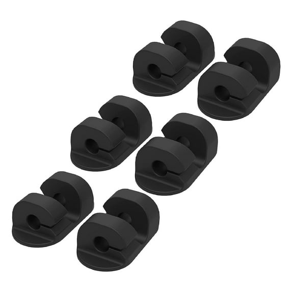 Scosche CMAA2-6PKRP StickEm 6 Pack Adhesive Cable and Wire Management Organizer Clips Holders Black