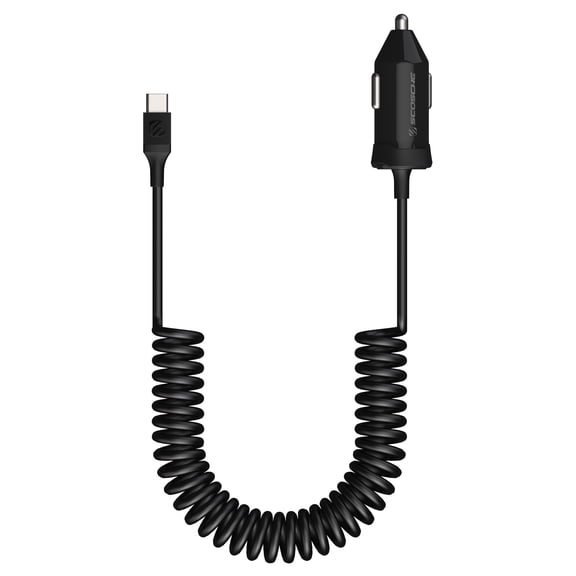 Scosche CPDC203-SP PowerVolt 20W USB-C Power Delivery 3.0 Car Charger w/ 3 ft Adjustable Cable