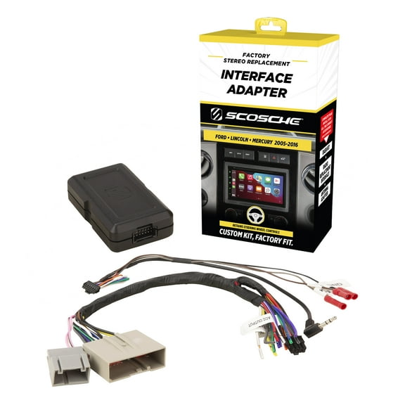 Scosche FD5000SW-WM1 Wiring Harness w/ Steering Controls Compatible w/ 2005-16 Ford/Lincoln/Mercury