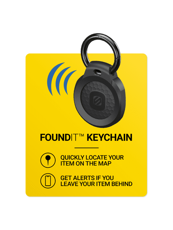 FoundIt Keychain Locator Tag IPX4 Waterproof Compatible w/ Apple Find My & Android Find Hub