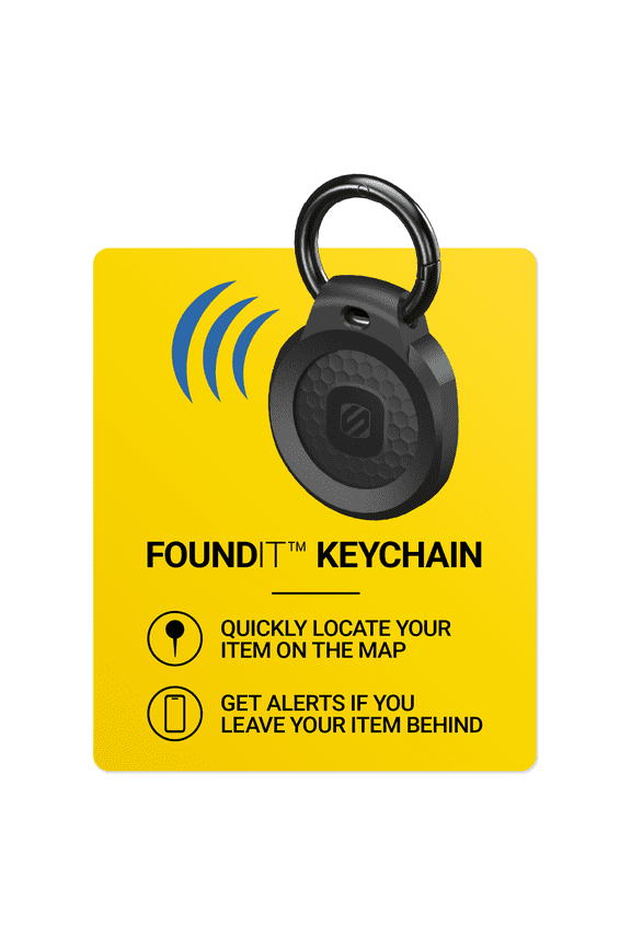 FoundIt Keychain Locator Tag IPX4 Waterproof Compatible w/ Apple Find My & Android Find Hub