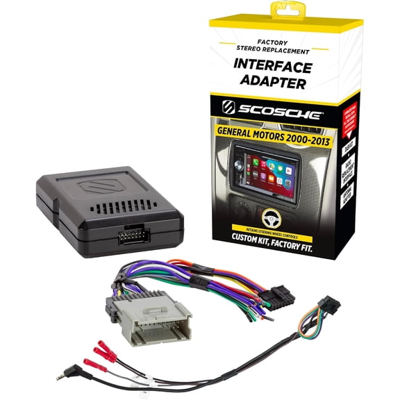 Scosche GM2K-WP Factory Stereo Replacement Interface Adapter, Compatible with Select 2000-13 GM Vehicles, Car Radio Wiring Harness, Retains Steering Wheel Controls & OEM Amplifier - See Fit Guide