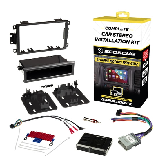 Scosche GMT0312DDCS Double DIN Dash Kit Compatible with Select 1994-12 General Motors Vehicles