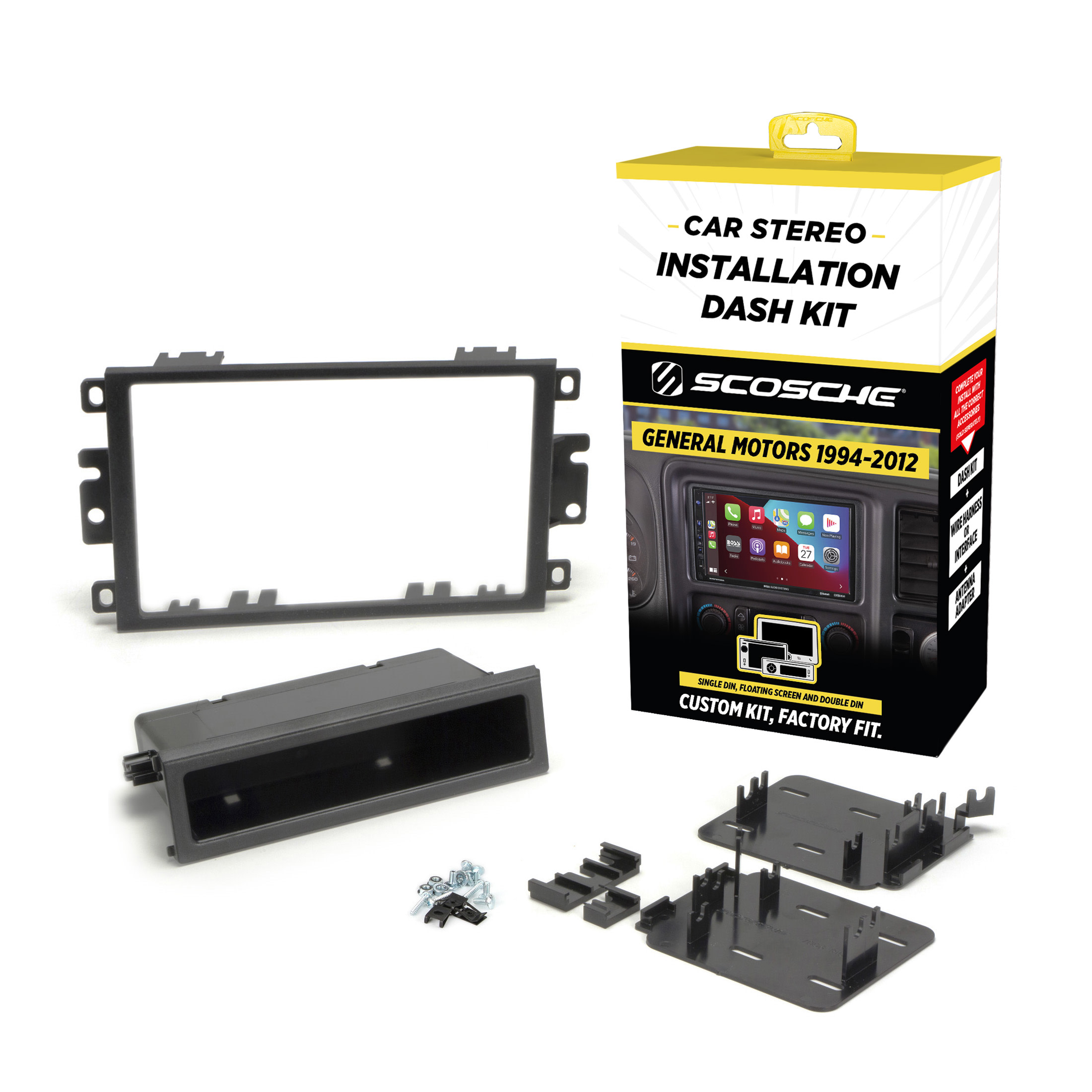 Single DIN Dash Kit With Pocket – Aftermarket Radio Stereo Install – IMC Audio