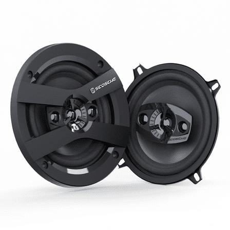 Scosche HD5254A-WM1SD 5.25" 4-Way Car Speakers 160W Peak, 40W RMS Each, 1 Pair High-Definition Audio