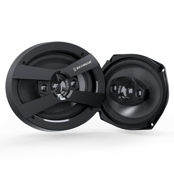 Scosche 6"x9" 4-Way Car Audio Speaker Pair – 300W Peak Power – Precision HD Sound, HD6904A-WM1SD
