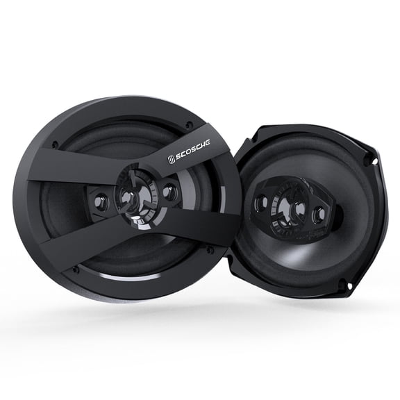 Scosche 6"x9" 4-Way Car Audio Speaker Pair – 300W Peak Power – Precision HD Sound, HD6904A-WM1SD