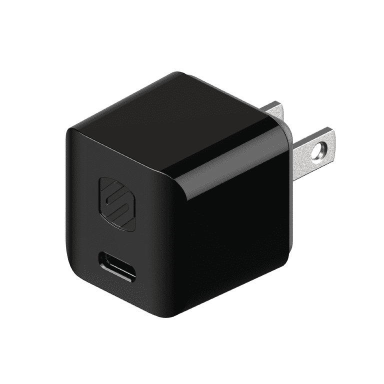 Scosche HPDC20 PowerVolt 20W Mini Cube USB-C Fast Charger, Wall Adapter for  Phone, 4X Faster Power Charge, Portable Outlet Plug, Black
