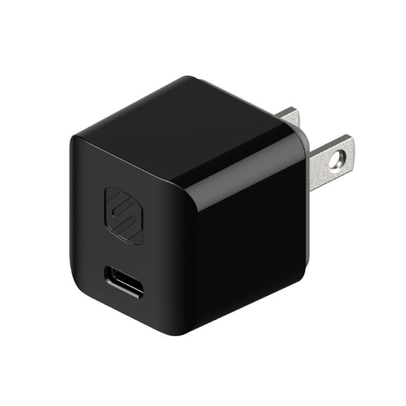 Scosche HPDC30M PowerVolt 30W Mini Cube USB-C PPS Fast Wall Charger compatible with all Power Delivery 3.0, 2.0, PPS and standard USB-C Devices in Black