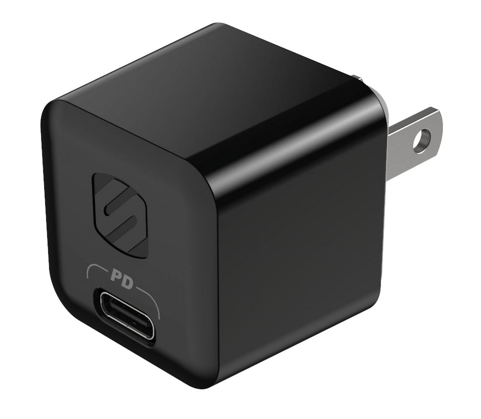 Scosche HPDC8M-SP PowerVolt 18W Mini Cube USB-C Fast Charger - Black