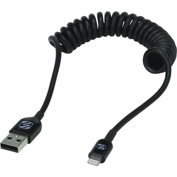 Scosche I2C Coiled Charge and Sync Cable for Lightning USB Devices