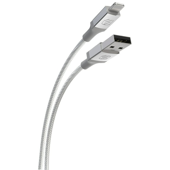 Scosche I3B4SR-SP Strikeline Premium Mfi Certified Lightning Charge & Sync Braided Cable for all Lightning Devices 4-foot. Silver